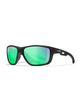 LUNETTES POLARISANTES WILEY X ASPECT CAPTIVATE GREEN MIRROR / MATTE BLACK FRAME